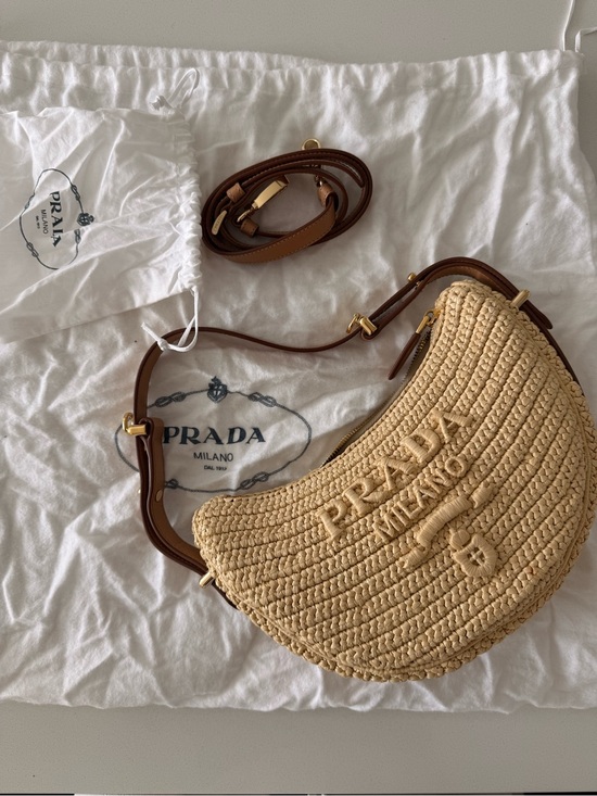 Prada Handbags - Prada Arque crochet shoulder bag
